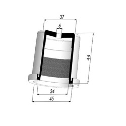 Membrana - Øext 45MM - Øint 34MM - H 44MM