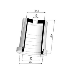 Membrana - Øext 45MM - Øint 35MM - H 50MM