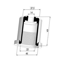 Membrana - Øext 46MM - Øint 33MM - H 49MM