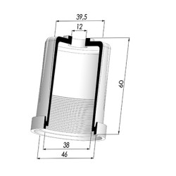 Membrana - Øext 46MM - Øint 38MM - H 61MM