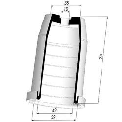 Membrana - Øext 52MM - Øint 42MM - H 78MM