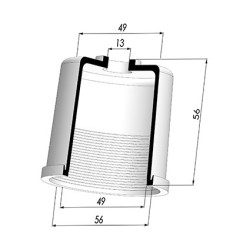 Membrana - Øext 56MM - Øint 49MM - H 56MM