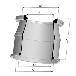 Membrana - Øext 57MM - Øint 50MM - H 47MM
