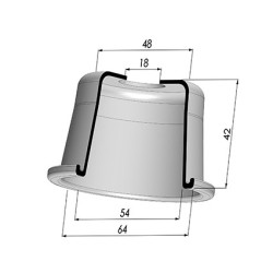 Membrana - Øext 64MM - Øint 54MM - H 42MM
