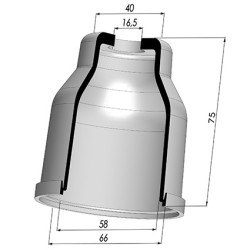 Membrana - Øext 66MM - Øint 58MM - H 75MM