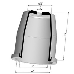 Membrana - Øext 67MM - Øint 55MM - H 72MM