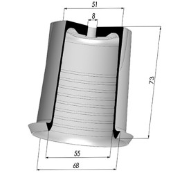 Membrana - Øext 68MM - Øint 55MM - H 73MM