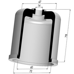 Membrana - Øext 72MM - Øint 60MM - H 78MM