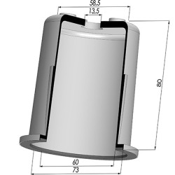 Membrana - Øext 73MM - Øint 60MM - H 80MM