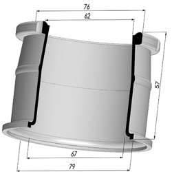 Membrana - Øext 79MM - Øint 67MM - H 57MM