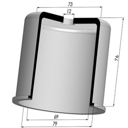 Membrana - Øext 79MM - Øint 69MM - H 76MM