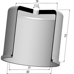 Membrana - Øext 83MM - Øint 77MM - H 75MM