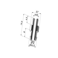 Inserto macho M5 removível