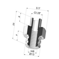 Inserto removível macho G1/8"