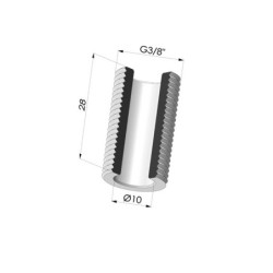 Conexão de anteparo G3/8"