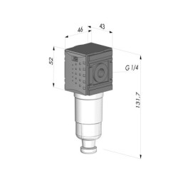 Filtro regulador de lubrificação G1/4" fêmea G1/4" para ar condicionado EL