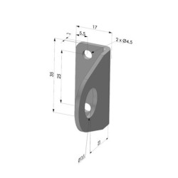 Bride de fixation pour buse de soufflage G1/4"