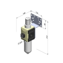 Filtro regulador - 14000 l/min - 5µm