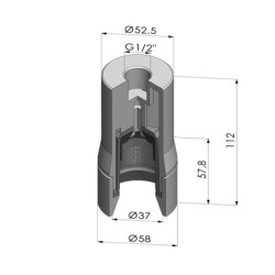 Cabeça de preensão - TET 58x37x112 ST