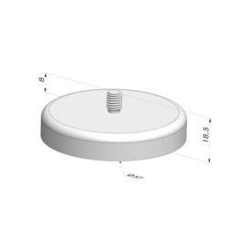 Plot magnétique Ø57mm