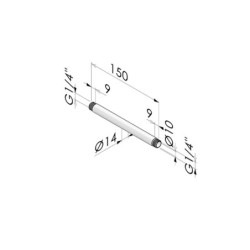 SF -- G -- Extensão de alumínio para zarabatana
