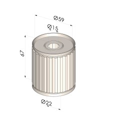 Cartouche pour Filtre FV 20 - Øext 59MM