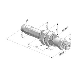 Ens. Ressort Série ER M14 - Z 10MM - Anti rotation - Raccord vide droit