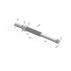 Ens. Ressort Série ER M38 - Z 80MM - Anti rotation - Raccord vide droit