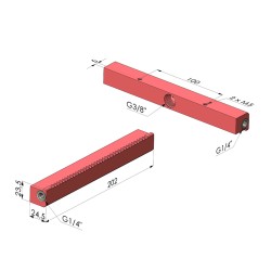 Bocal de jato plano de 90° Série BJP - 3/8G