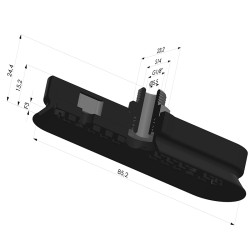 Ventosa oblonga Série 4OF 85x23mm M18