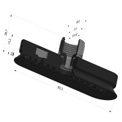 Ventosa oblonga Série 4OF 85x23mm F14