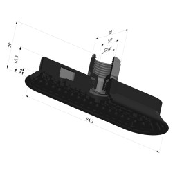 Ventosa oblonga Série 4OF 94x32mm F14