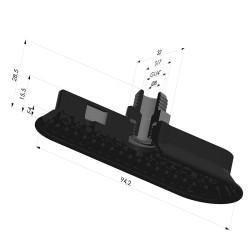Ventosa oblonga Série 4OF 94x32mm M14