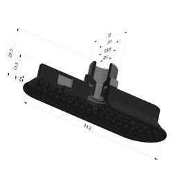 Ventosa oblonga Série 4OF 94x32mm M38