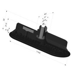 Ventosa oblonga Série 4OF 115x43mm M14