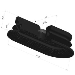 Ventosa oblonga 1.5 fole série 4R 112x57,3 mm