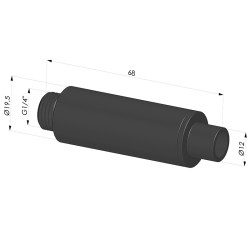 Silenciador com perfil passante da série SIL - G1/4"