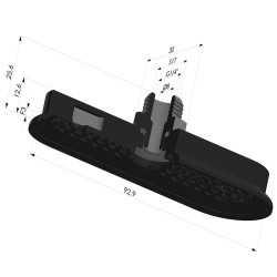 Ventosa oblonga Série 4RP 93x32mm