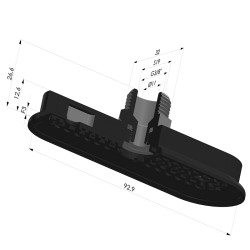 Ventosa oblonga Série 4RP 93x32mm