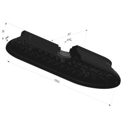 Ventosa oblonga Série 4RP 124x60mm