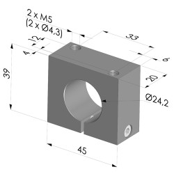 Flange de fixação para venturis da série VCR