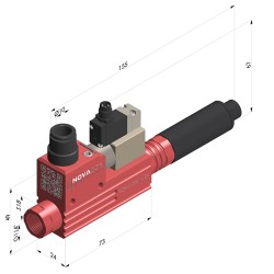 Venturi de estágio único VCR-2 Série EV - 85% de vácuo