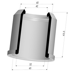 Membrana - Øext 65MM - Øint 52MM - H 63,5MM