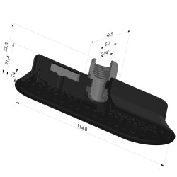 Ventosa oblonga Série 4OF 115x43mm F14