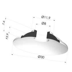 Ventosa plana Série 5 Ø 30 mm