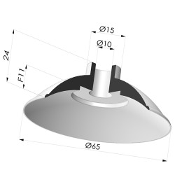 Ventosa plana Série 5 Ø 65 mm
