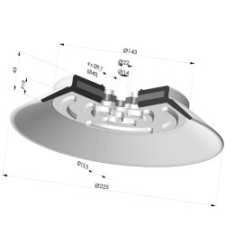 Ventosa plana da série PFG Ø 225 mm