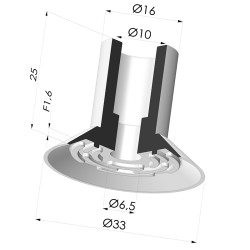 Ventosa plana da série VCP Ø 33 mm
