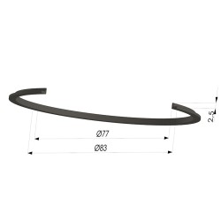 Anel para MEM 83x77x2,5 - Øext 83MM