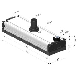 Câmara de vácuo com bocal e tira de espuma - 130x400 - Série CVM SV Edition